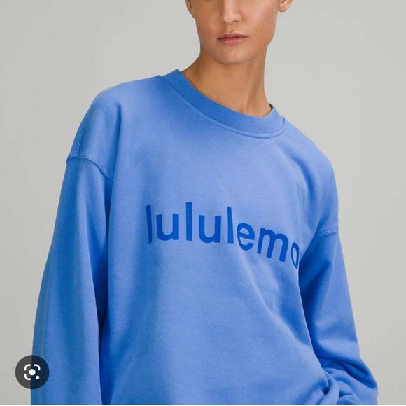 lululemon athletica Tops - Lululemon oversized crew *graphic Blue Nile. Size 10